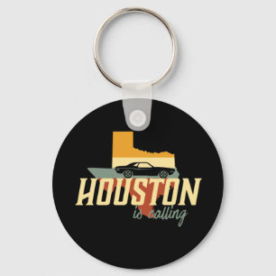 Porte-clés Carte vintage Retro Houston Texas USA City