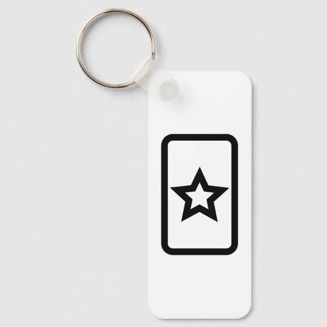 Porte-clés Carte Zener | Hollow 5 Pointed Star (Recto)