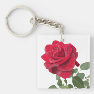 Porte-clés Cartes De Visite Rose rouge peinture