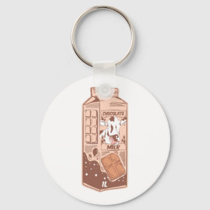Porte-clés Carton de lait aromatisé au chocolat