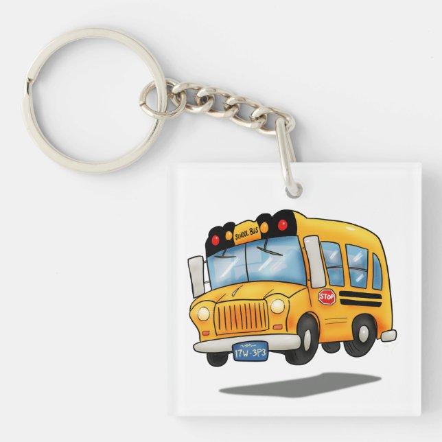 Porte-clés Cartoon School Bus (Devant)