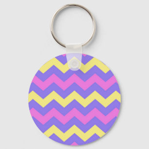 Porte-clés Cartouche Zigzie (jaune, violet et rose)