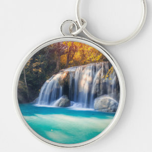 Porte-clés Cascade d'Erawan dans la province de Kanjanaburi T