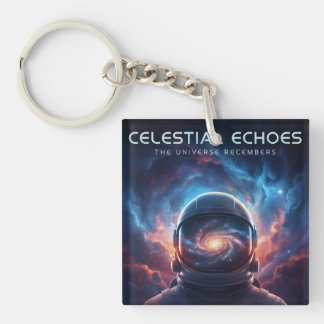 Porte-clés Casque d'astronaute cosmique, réflexion de la gala