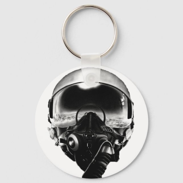 Porte-clés Casque de pilote de chasse (Recto)