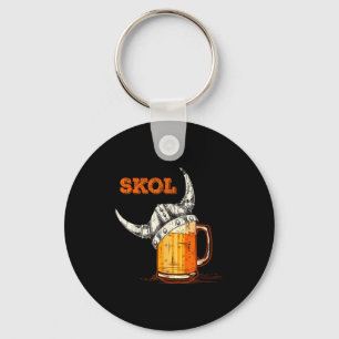 Porte-clés Casque de Viking nordique Skol Verre à boire
