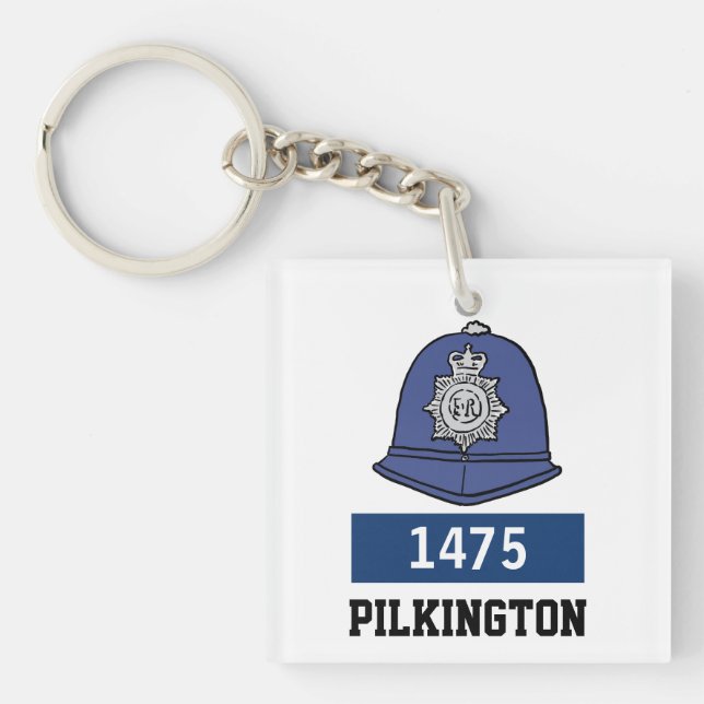 Porte-clés Casque du gendarme de la police britannique - Ajou (Devant)