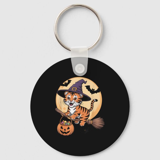 Porte-clés Casquette sorcière Tiger Citrouille Costume d'Hall (Recto)
