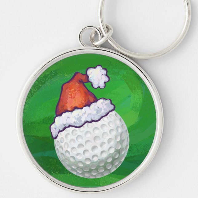 Porte-clés Casquettes de Noël à la balle de golf (Devant)