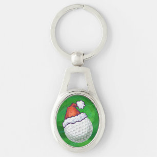 Porte-clés Casquettes de Noël à la balle de golf