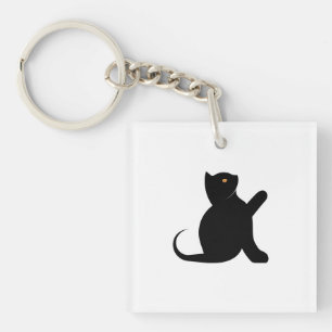 Porte-clés Cat dit bonjour