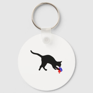 Porte-clés Cat Poncing Sur Gop Elephant Funny Democat