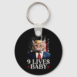 Porte-clés Cat Trump 9 Lives Baby Trump 2024 Victoire remport
