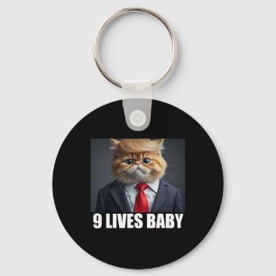 Porte-clés Cat Trump 9 Vit Bébé Drôle Amoureux des chats Cade
