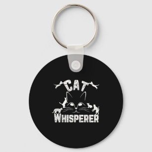 Porte-clés Cat Whisperer Drôle Amoureux des chats Kitty Face 