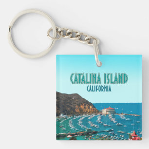 Porte-clés Catalina Island Père Noël Catalina Californie Vint