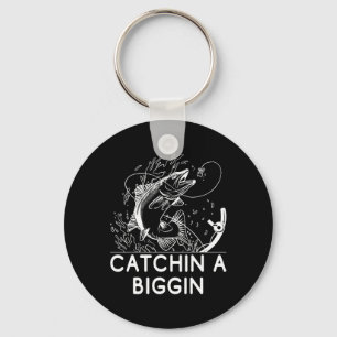 Porte-clés Catchin A Biggin Pêche Chasse Pêcheur Chasseur
