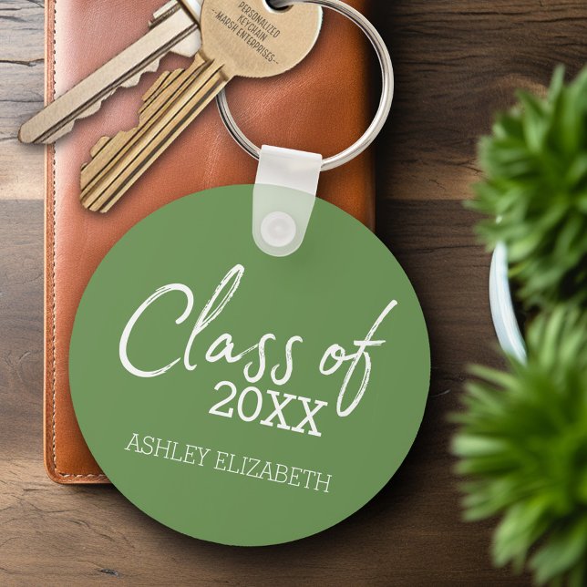 Porte-clés Catégorie AJOUTER VOTRE ANNÉE Fête de graduation (Personalized Keychain - Graduation Party Favor)