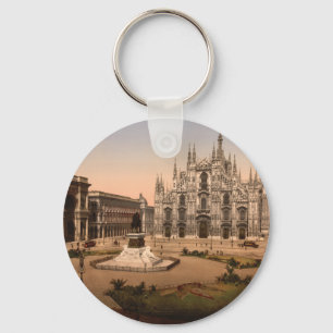 Porte-clés Cathédrale de Milan et Piazza, Lombardie, Italie