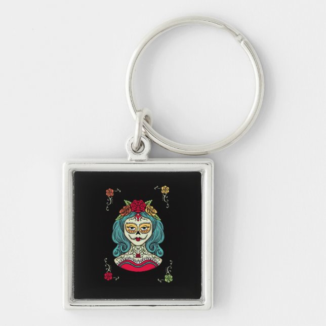 Porte-clés Catrina Día de Muertos Web (Devant)