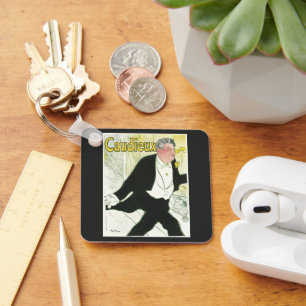 Porte-clés Caudieux par Toulouse Lautrec, Art Nouveau ancien