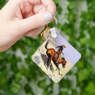 Porte-clés Cavalerie militaire vintage, le cow‑boy de Remingt
