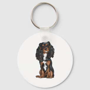 Porte-clés Cavalier King Charles Spaniel - Noir et Tan