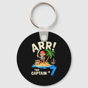 Porte-clés Ce capitaine est un pirate de 7 ans pour un annive