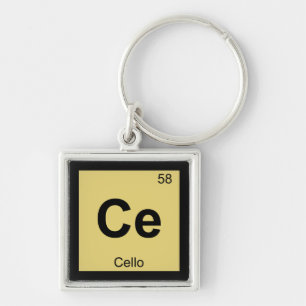 Porte-clés Ce - Cello Music Chemistry Periodic Table Symbol