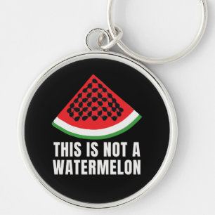 Porte-clés Ce n'est pas une pastèque - Palestinien keffiyeh