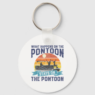 Porte-clés Ce Qui Se Passe Sur Le Bateau Pontoon Funny Boatin