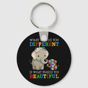 Porte-clés Ce qui vous rend différents Elephant Maman Autisme