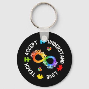 Porte-clés Ce tee avec le symbole Infi-nity en couleur arc-en