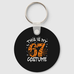 Porte-clés Ceci est mon costume de Halloween 67 numéro 6 7 Mè