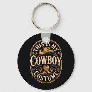 Porte-clés Ceci est un badge vintage de costume de cowboy bot