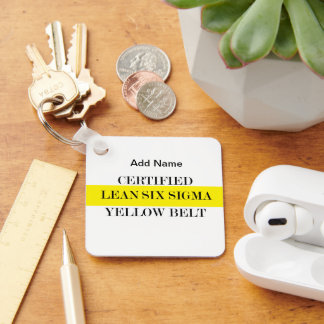 Porte-clés Ceinture jaune Certifiée Leans Six Sigma