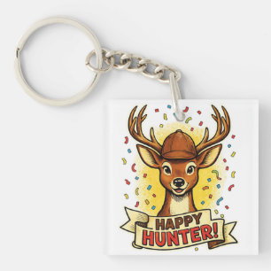 Porte-clés Célébration de chasse joyeuse cerf  amusant festif