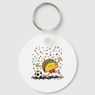 Porte-clés Célébration drôle de soccer Taco Cinco De Mayo