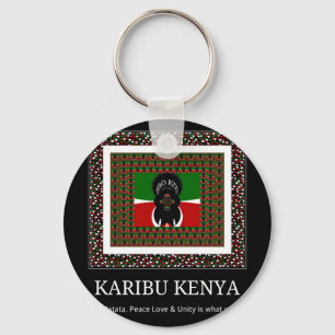 Porte-clés Célébration du Kenya : Un accueil chaleureux au Ke