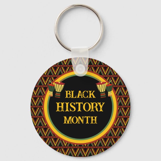 Porte-clés Célébration du Mois de l'histoire des Noirs Motif  (Recto)