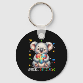 Porte-clés Célébrer les Différences Puzzle Cœur Koala Sensibi