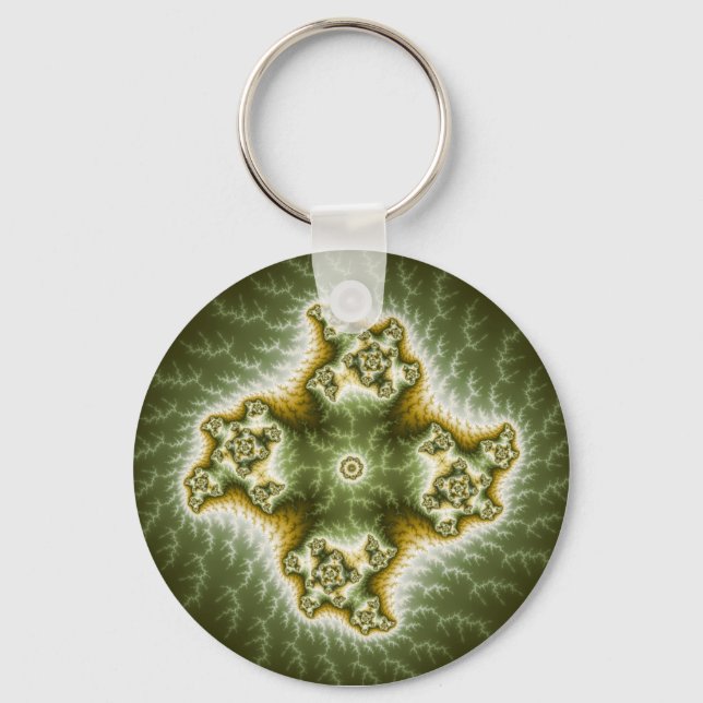 Porte-clés Cellule végétale - Art fractal (Recto)