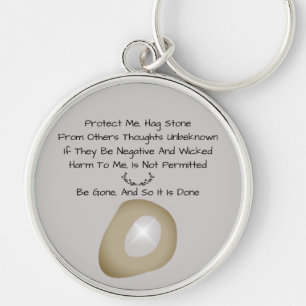 Porte-clés Céltic Witch Hag protection de pierre épée gris