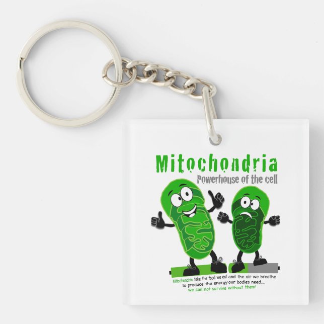 Porte-clés Centrale électrique de mitochondries de la cellule (Devant)