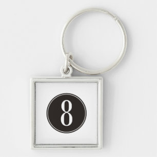 Porte-clés Cercle #8 noir