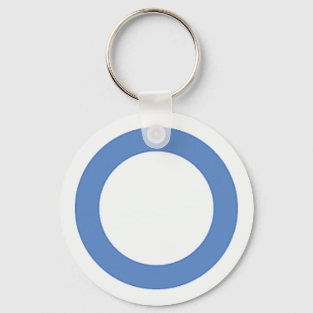 Porte-clés cercle bleu-diabète (Recto)
