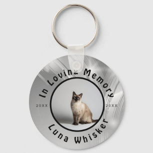 Porte-clés Cercle de cadre artistique pour photo de chat mémo