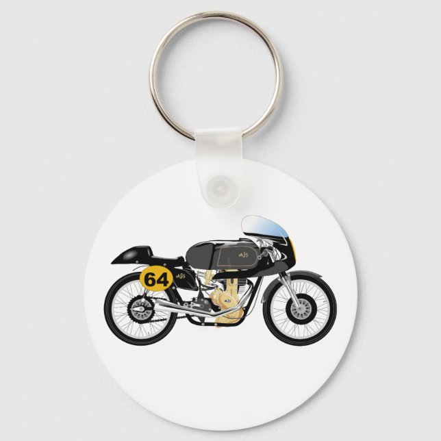 Porte-clés Cercle de clé de moto AJS (Recto)