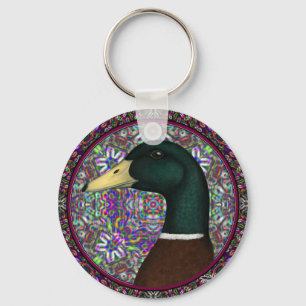 Porte-clés Cercle de mosaïque de Mallard Drake
