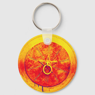 Porte-clés Cercle Grunge Abstrait n Porte - clé étoile